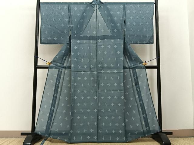 平和屋着物□極上 夏物 本場琉球絣 夏琉球 黒地 逸品 CYAA2858s5 平和屋-