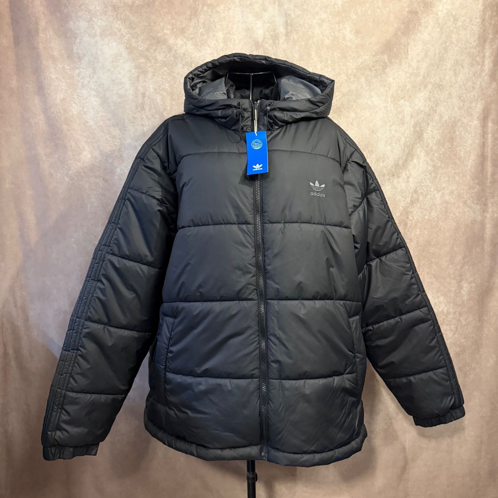 ✨adidas リバーシブル 中綿ジャケット 3XL ブラック×シルバー 新品未 
