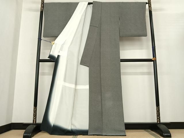 平和屋着物○江戸小紋 作家物 鮫小紋柄 草木染 正絹 逸品 AABF0331fy