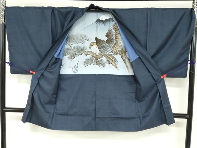 平和屋着物○男性 本場大島紬 アンサンブル 長羽織 100亀甲 総詰め