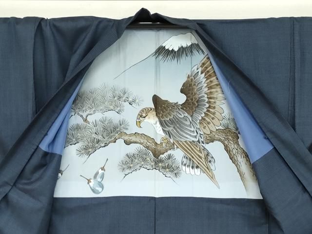 平和屋着物○男性 本場大島紬 アンサンブル 長羽織 100亀甲 総詰め