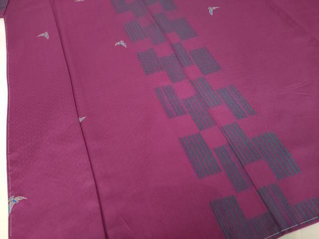 平和屋着物○染色作家 斉藤三才 小紋 飛鳥文 金彩 正絹 逸品 未使用