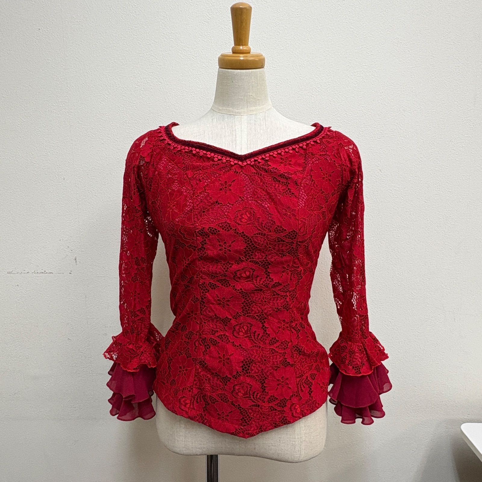 ソニアジョーンズ】フラメンコ衣装 ツーピース ブラウス フリル