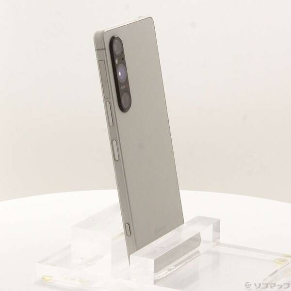 中古品〕 Xperia 1 V 256GB プラチナシルバー SO-51D docomo SIMフリー