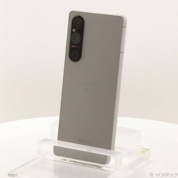 中古品〕 Xperia 1 V 256GB プラチナシルバー SO-51D docomo SIMフリー