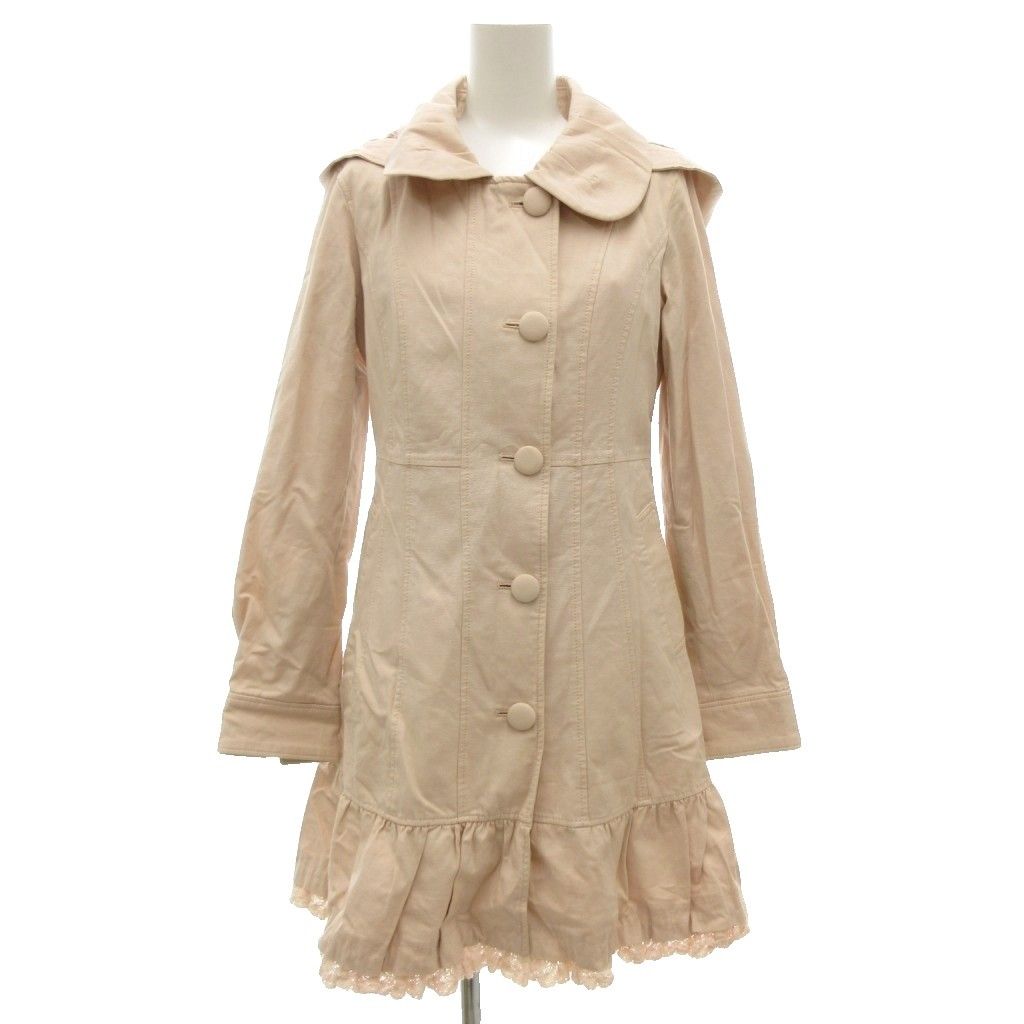 L'EST ROSE レストローズ コート 新品未使用 レストローズ L'EST ROSE ロングコート 1 ピンク フード フリル裾