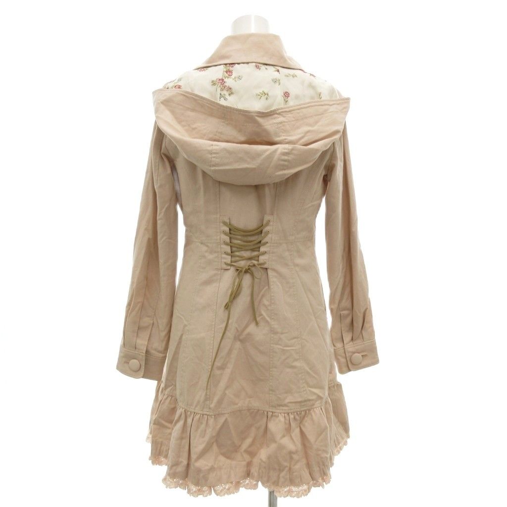 L'EST ROSE レストローズ コート 新品未使用 レストローズ L'EST ROSE ロングコート 1 ピンク フード フリル裾