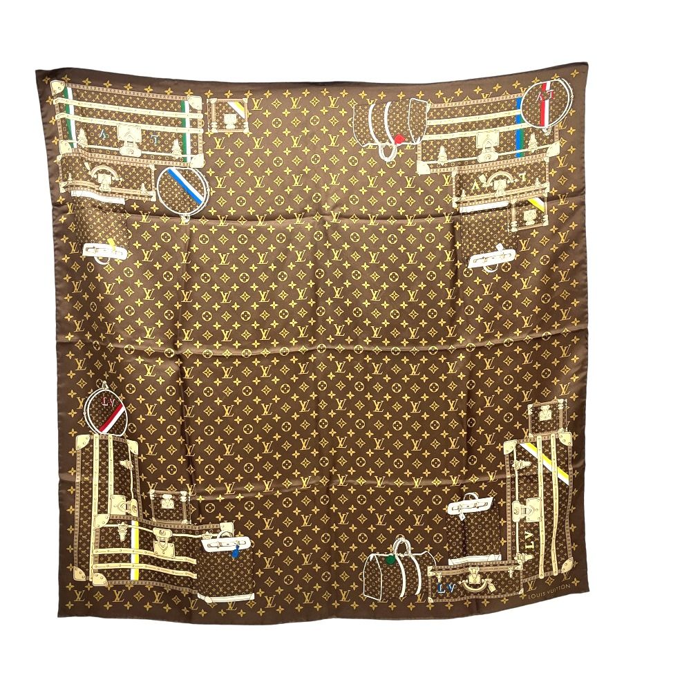 LOUIS VUITTON ルイヴィトン スカーフ カレ・モノグラム トランク