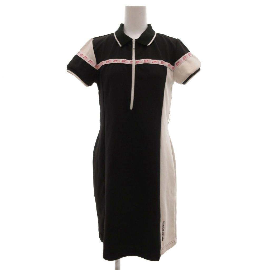 サマンサタバサ Samantha Thavasa ハーフジップワンピース 半袖 ひざ丈