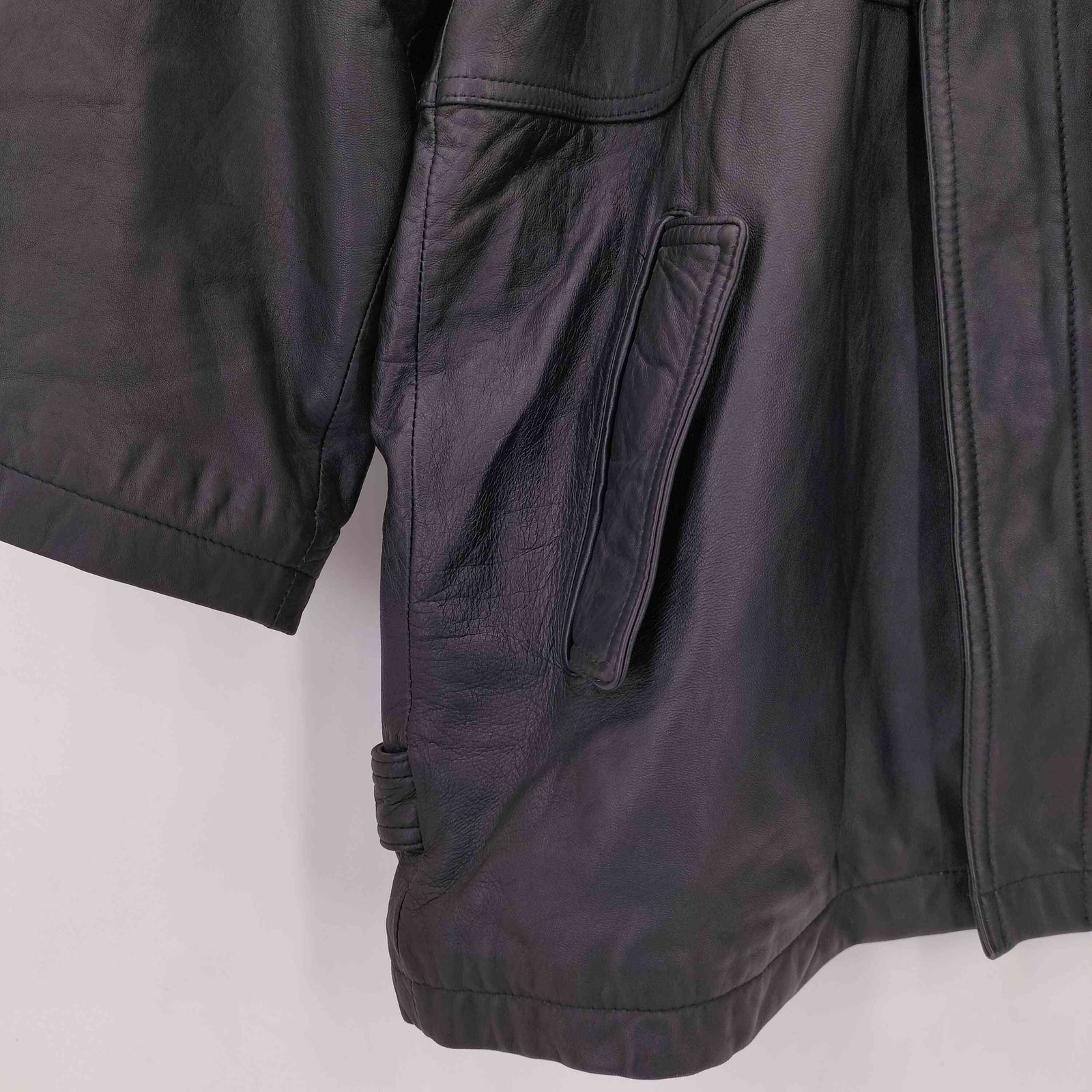 ユーズドフルギ USED古着 ラムレザーハーフコート メンズ L - メルカリ