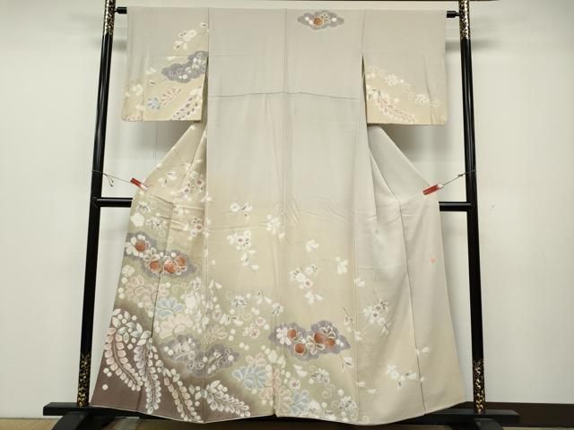 平和屋着物○十日町 名門 滝泰謹製 訪問着 絞り 暈し染め 金彩 正絹