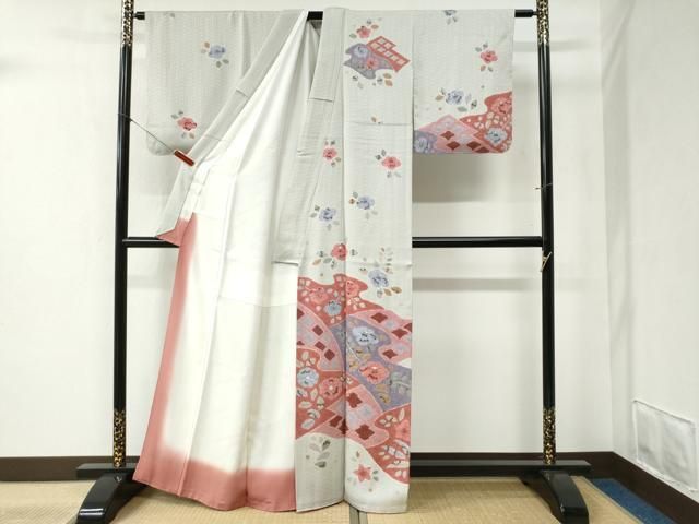 平和屋着物○訪問着 辻が花 手描き 絞り 正絹 逸品 未使用 CABB4315yc