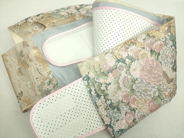 平和屋着物○ワンタッチつけ帯 唐織 吉祥鳳凰花文 金糸 正絹 逸品