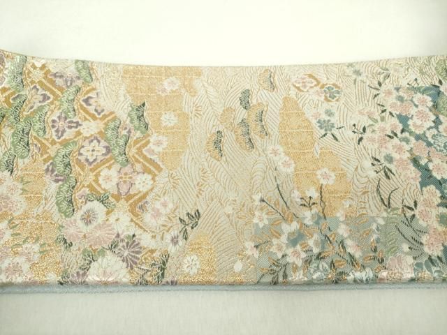 平和屋着物○ワンタッチつけ帯 唐織 吉祥鳳凰花文 金糸 正絹 逸品