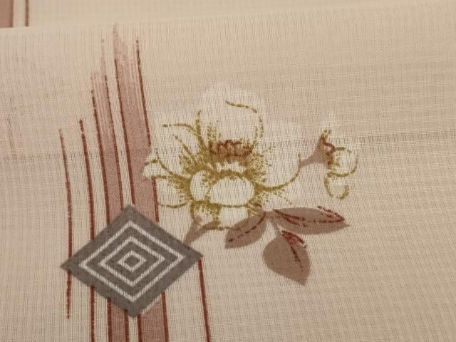 平和屋着物＊夏物　小紋　紗　幾何学花文　洗える着物　AABE2626jd 平和屋着物＊夏物 小紋 紗 幾何学花文 洗える着物 AABE2626jd 【公式通販】