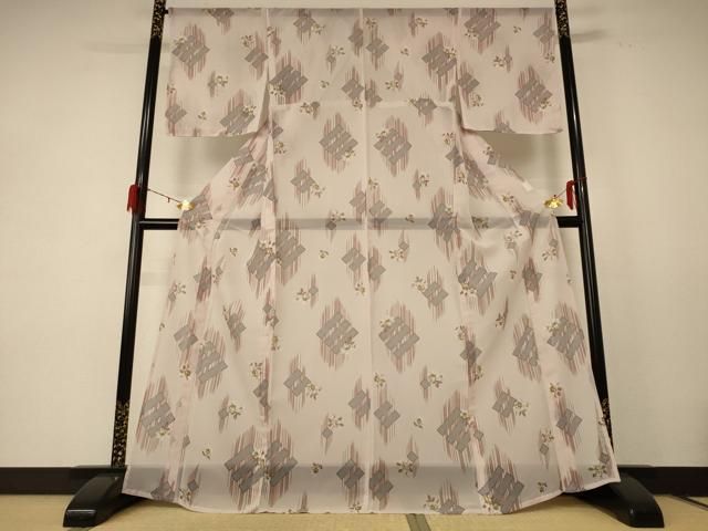 平和屋着物＊夏物　小紋　紗　幾何学花文　洗える着物　AABE2626jd 平和屋着物＊夏物 小紋 紗 幾何学花文 洗える着物 AABE2626jd 【公式通販】