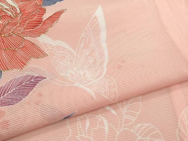 平和屋着物＊夏物　訪問着　絽　バラ　舞蝶文　金彩　洗える着物　CABB2082ze 平和屋着物＊夏物 訪問着 絽 バラ 舞蝶文 金彩 洗える着物 CABB2082ze