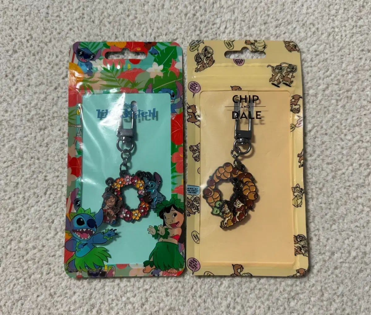 ディズニー チップアンドデール スティッチ 未開封 キーホルダー 2点