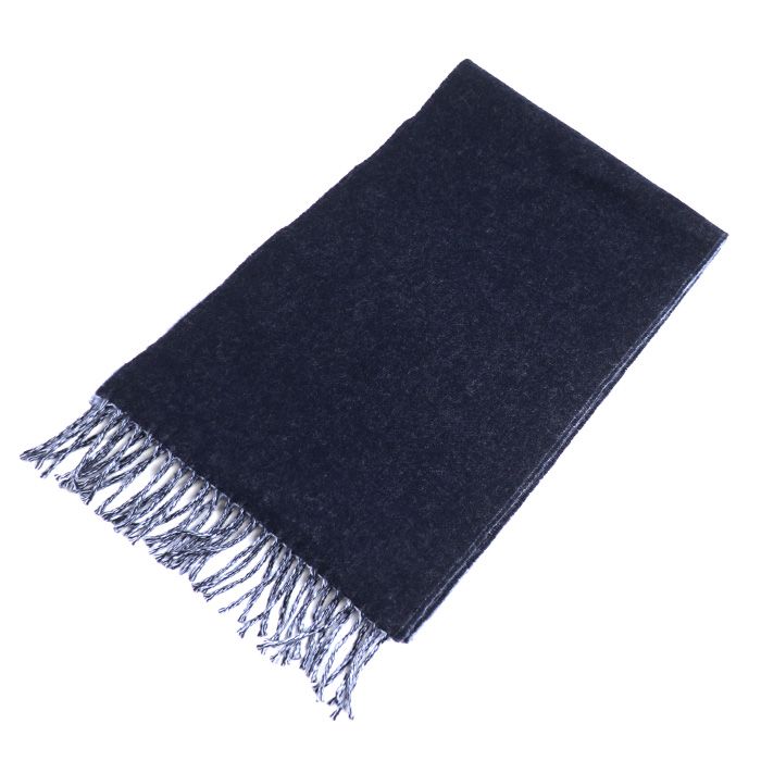 LOEWE ロエベ ロゴ アナグラム バイカラー スカーフ マフラー ネイビー