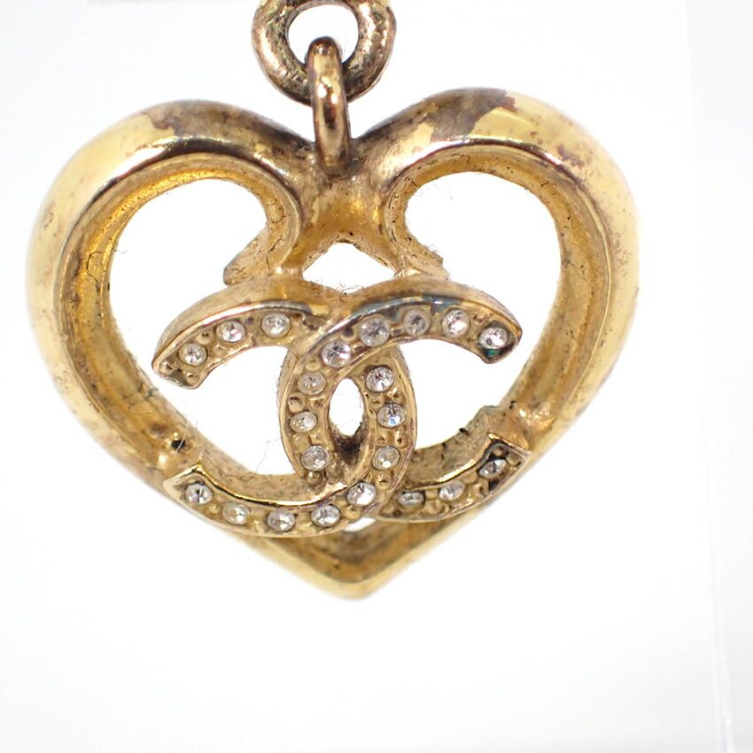 CHANEL/シャネル ココマーク ラインストーン ピアス片方 //j19-40