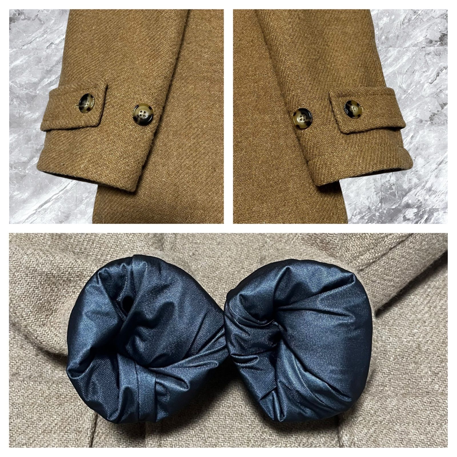 ビームスプラス ハリスツイード WIND STOPPER ダッフルコート ウール BEAMS + ビームスプラス Harris Tweed ハリスツイード WIND STOPPER