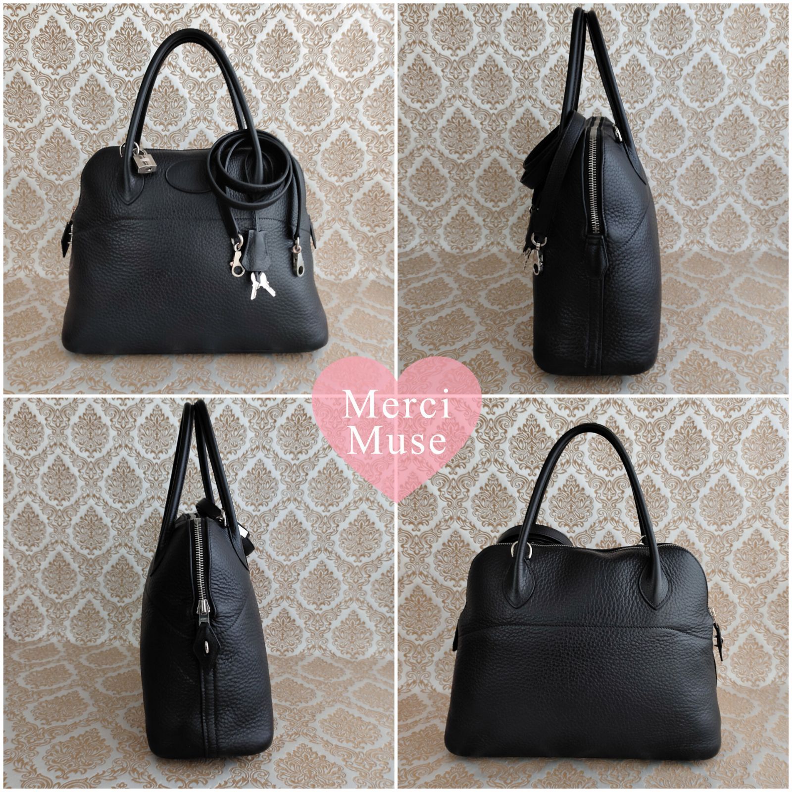 ❤お得なお品❤ボリード31 ブラックxシルバー金具 エルメス □L刻印 