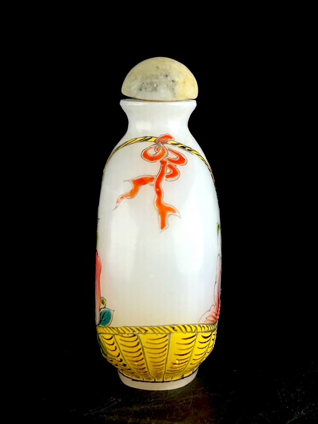 幽玄】中国古玩 ガラス製 絵付鼻煙壺 鯉 古美術品 - メルカリ