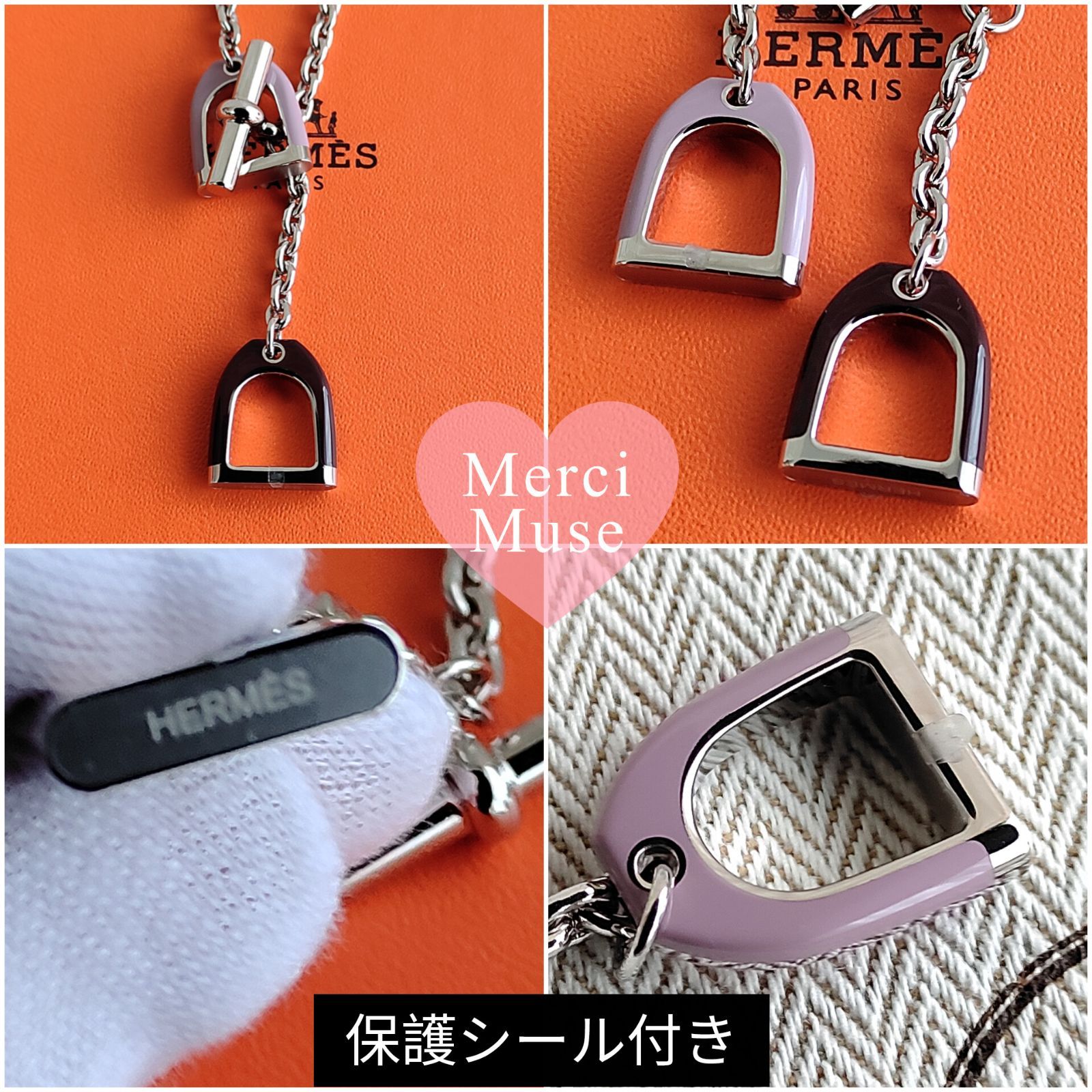❤未使用品❤エトリエネックレス グリシーヌxボルドー シルバー金具