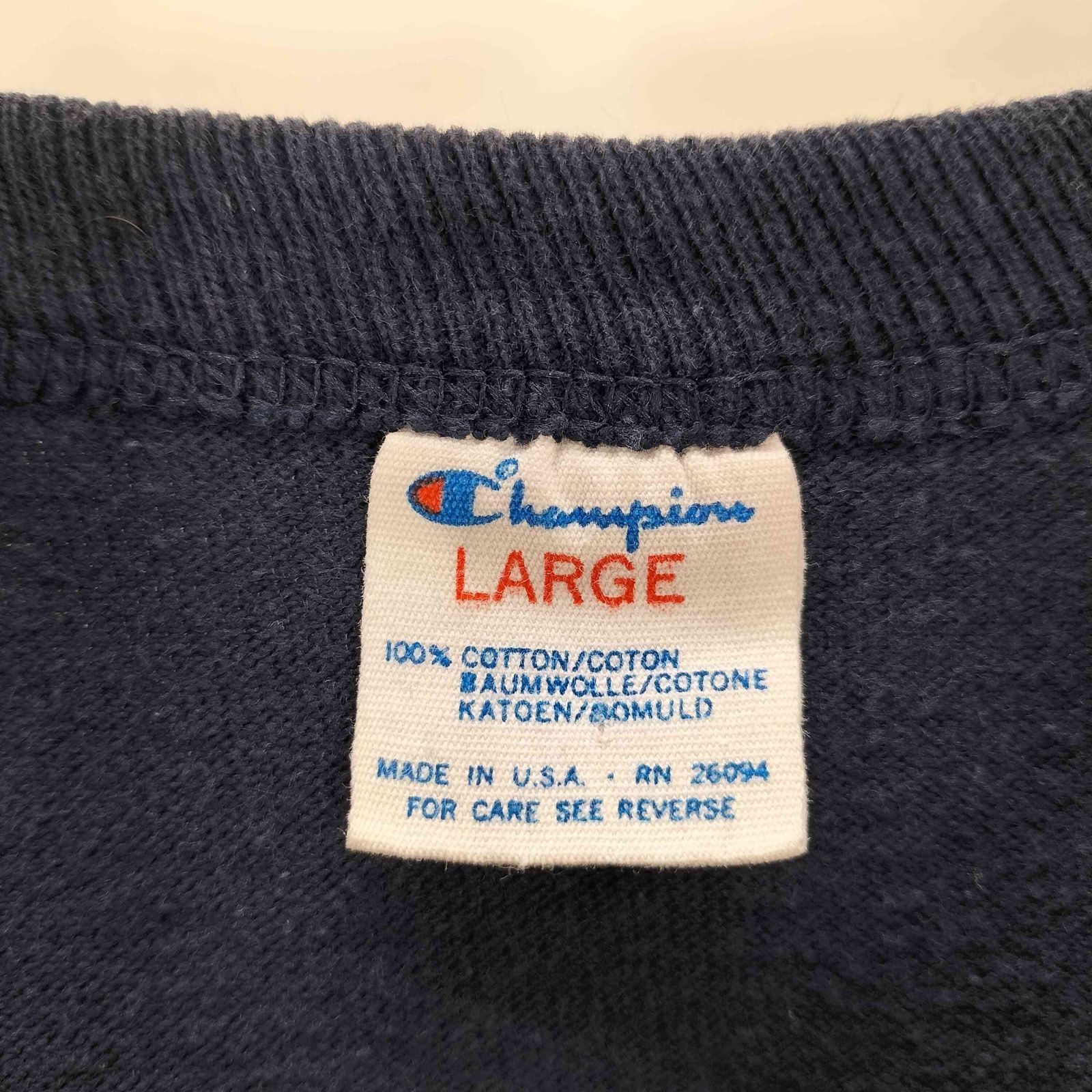 チャンピオン Champion 80S USA製 トリコタグ スクリプト ロゴ 