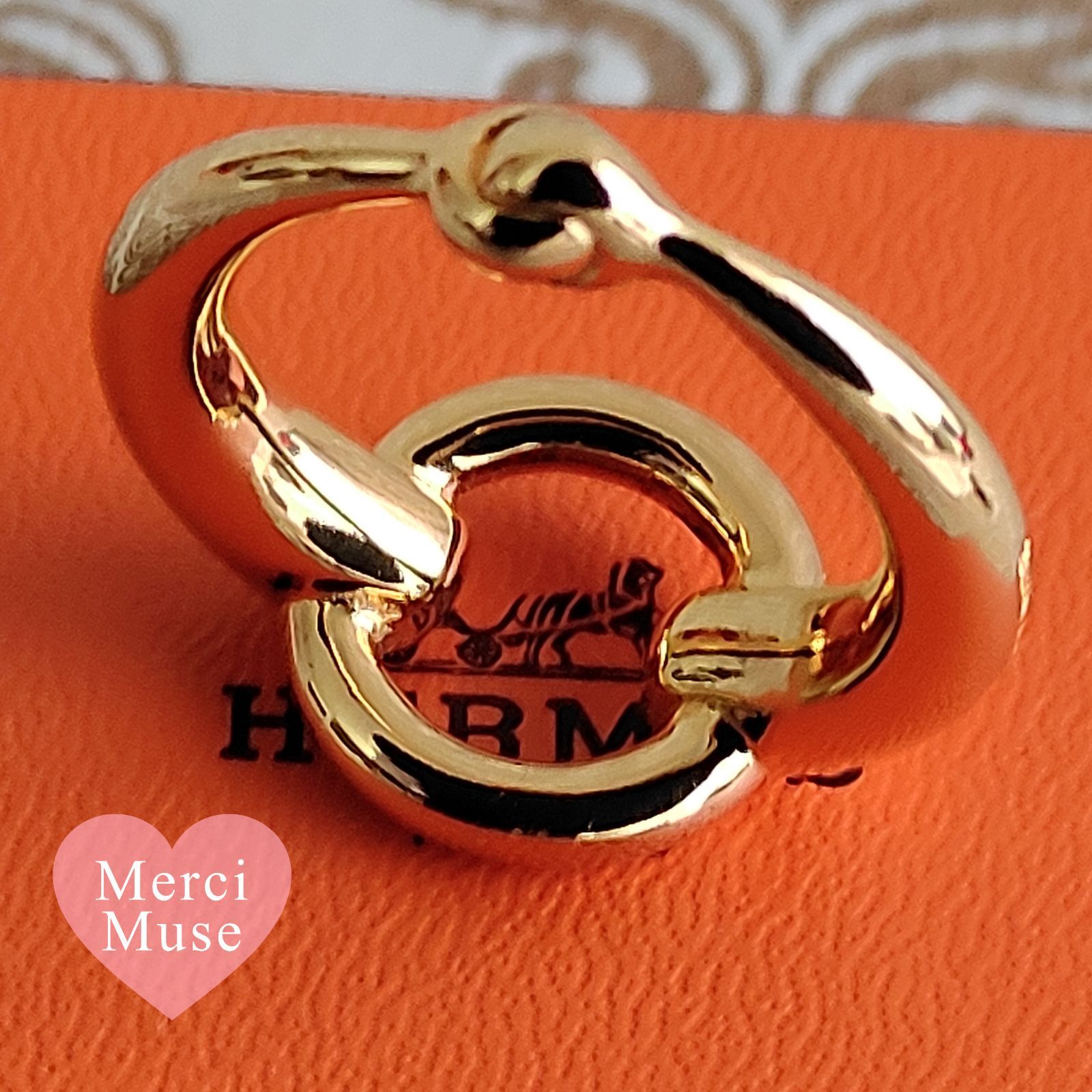 ❤お得なお品❤スカーフリング カリヌ ゴールド金具 エルメス
