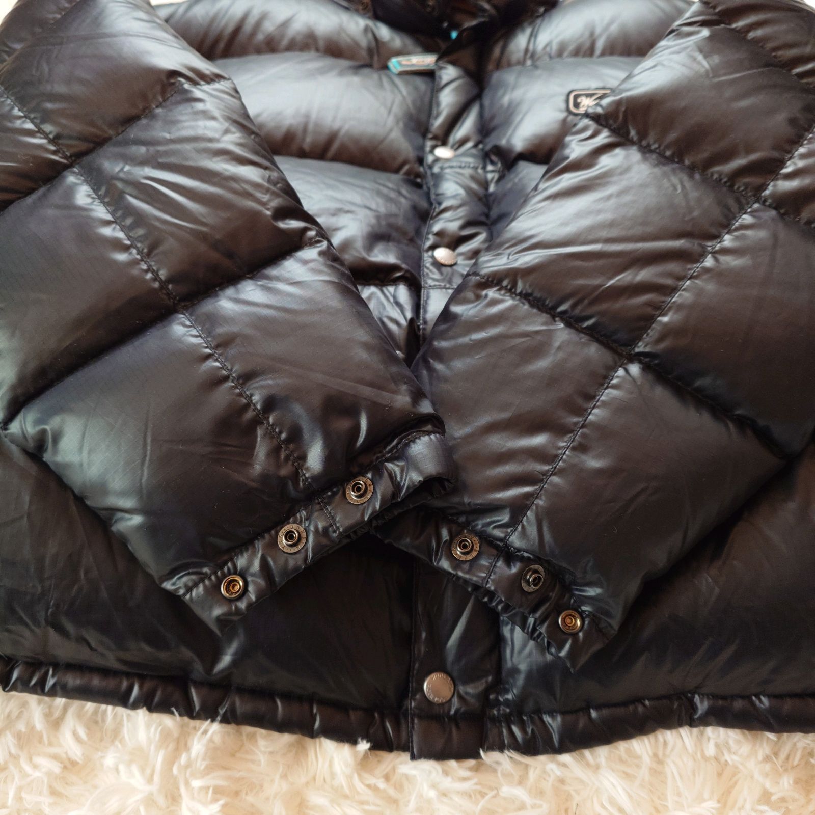 90s ウールリッチ Wool rich 短丈 Y2K 肉厚 ダウンジャケット ロゴ