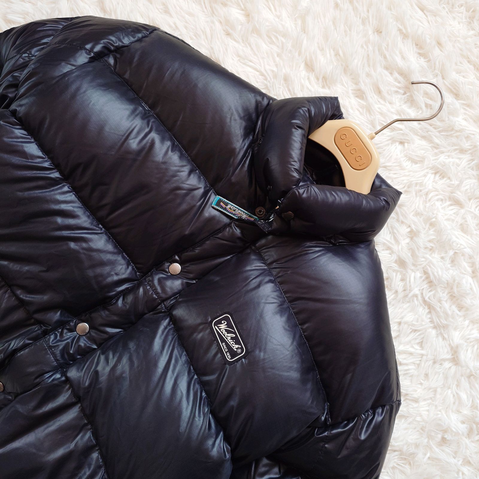 90s ウールリッチ Wool rich 短丈 Y2K 肉厚 ダウンジャケット ロゴ