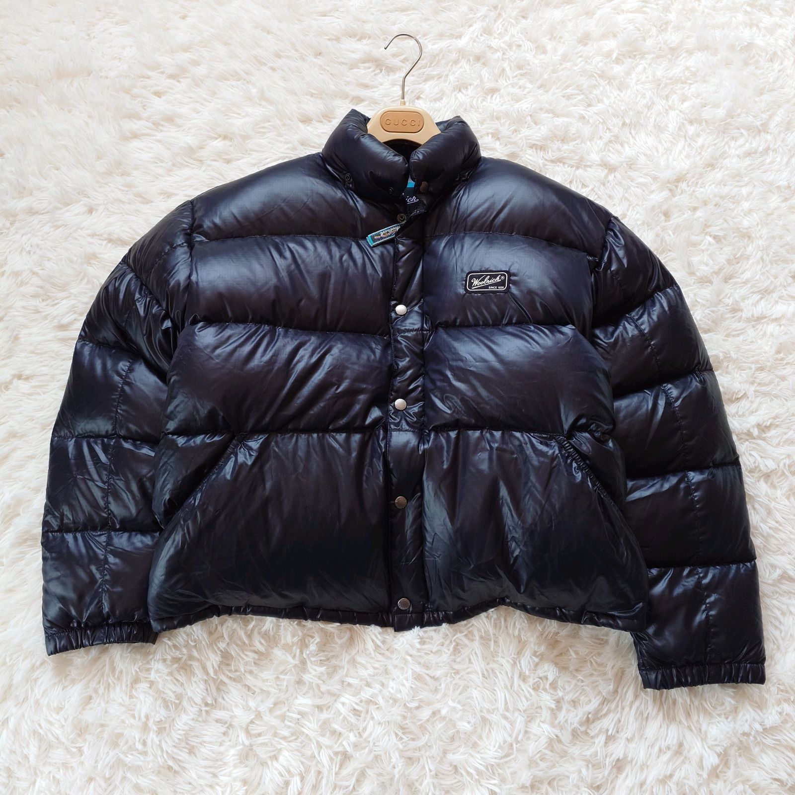 90s woolrich ダウンジャケット　ヌプシ　y2k ブラック 90s ウールリッチ Wool rich 短丈 Y2K 肉厚 ダウンジャケット ロゴ