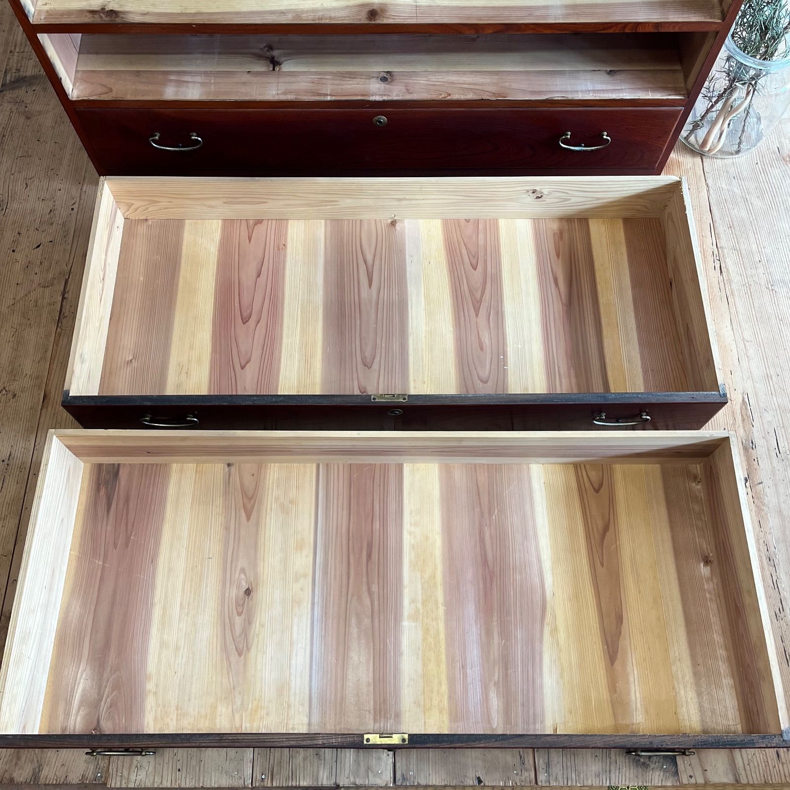 アンティーク チェスト 箪笥 ローボード テレビ台 昭和レトロ 3段 y457