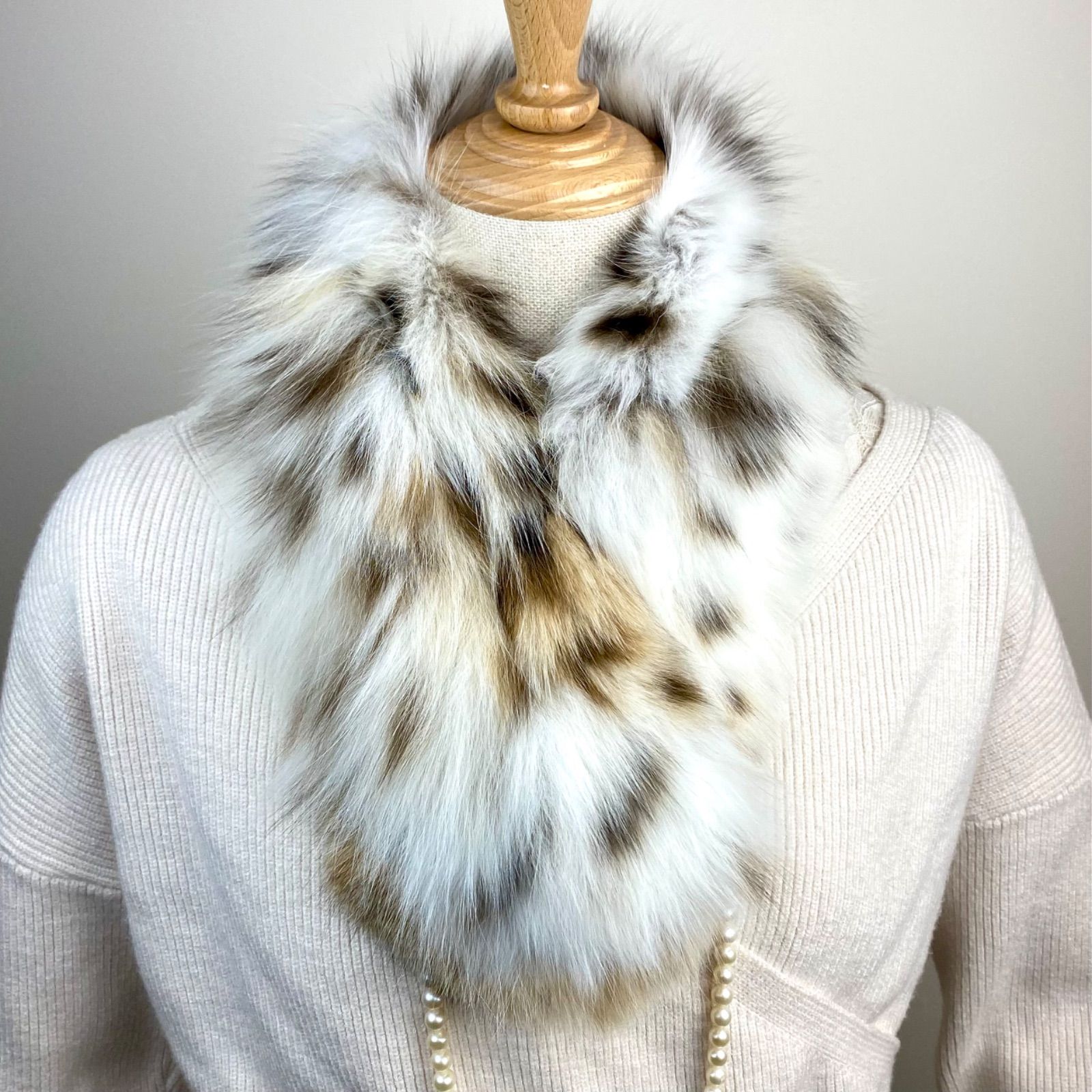 希少！！ 最上級✨LYNX CAT （リンクスキャット）両面毛皮 クリップ