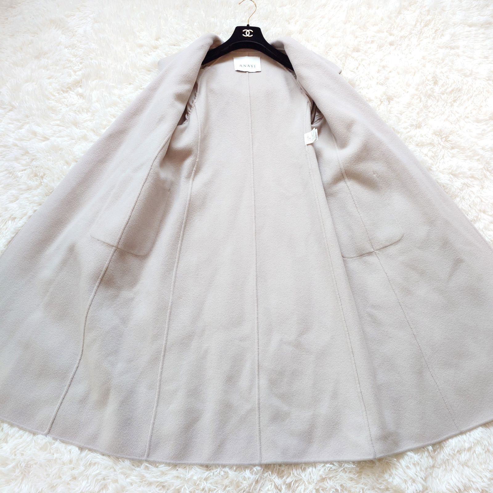 アナイ ANAYI シャルムビーバーショールコート ダブルフェイス リバー