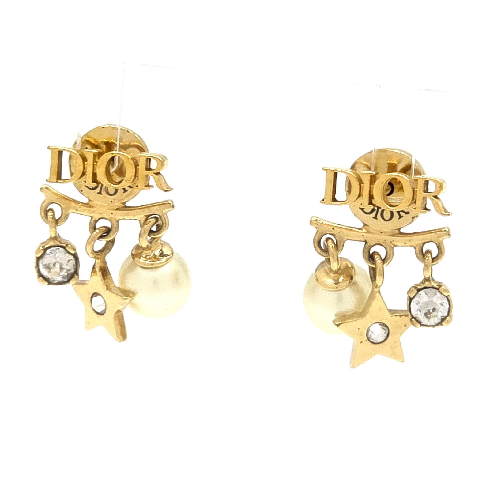 DIOR ディオール Dio(r)evolution ピアス 両耳 ホワイト レジンパール