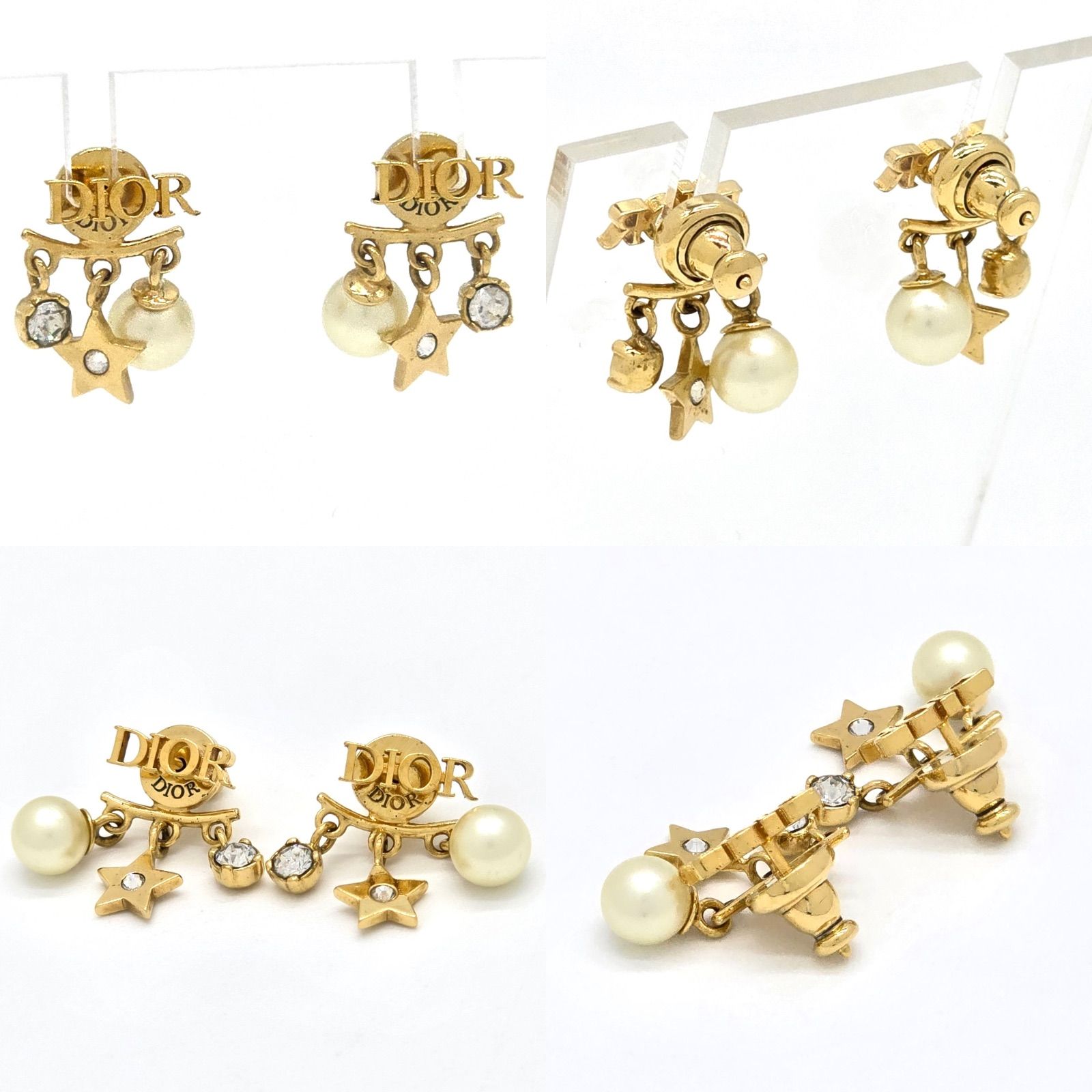 DIOR ディオール Dio(r)evolution ピアス 両耳 ホワイト レジンパール