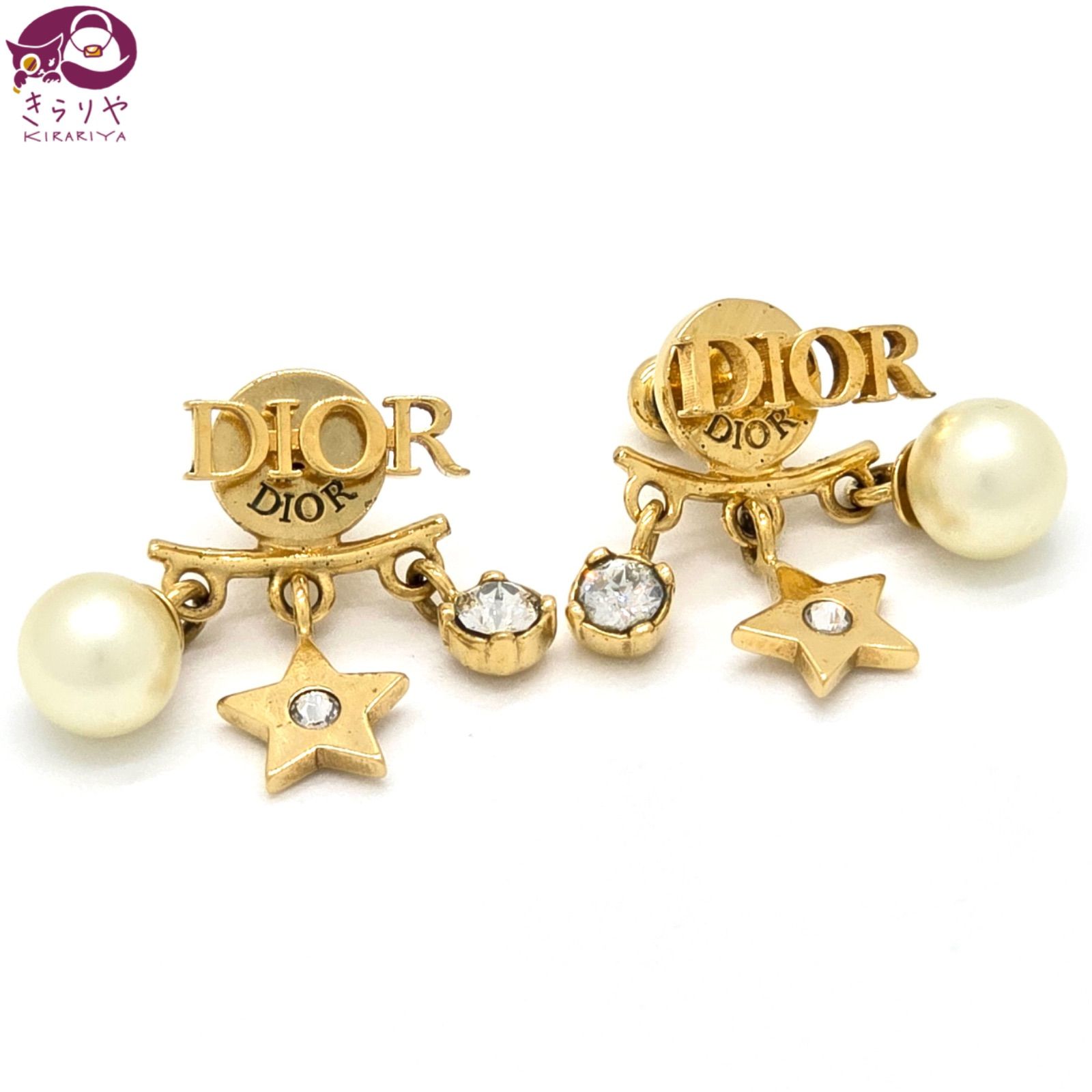 DIOR ディオール Dio(r)evolution ピアス 両耳 ホワイト レジンパール