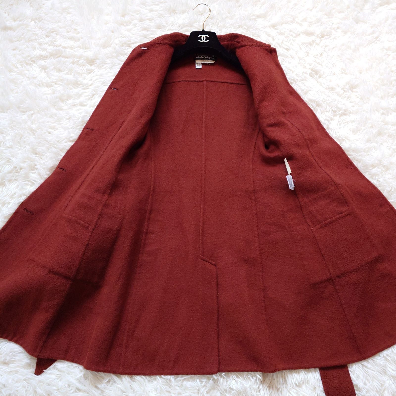 サルヴァトーレフェラガモ Salvatore Ferragamo リバーコート ダブル