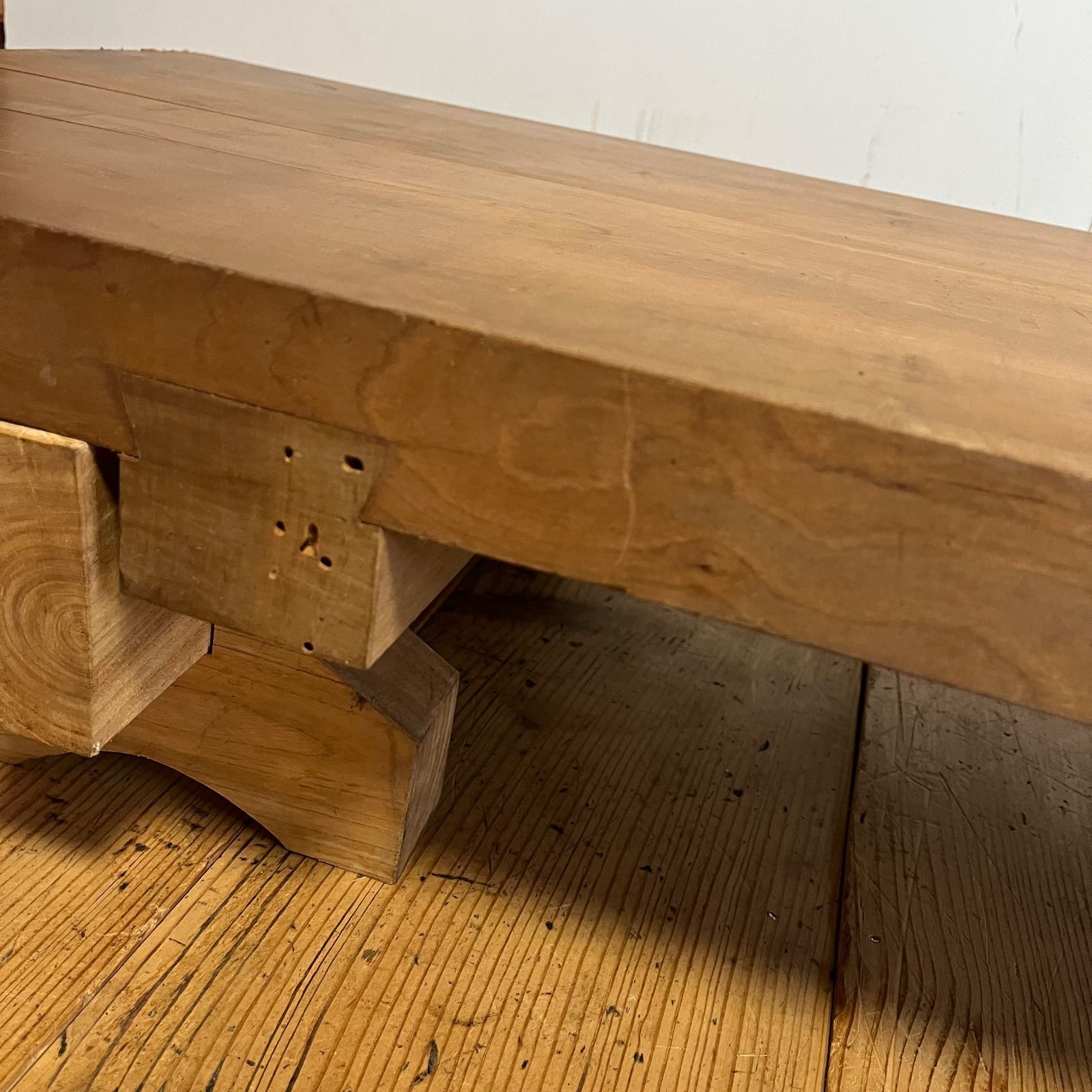 アンティーク 裁ち台 飾り台 展示台 ベンチ 無垢材 古家具 古道具 y459