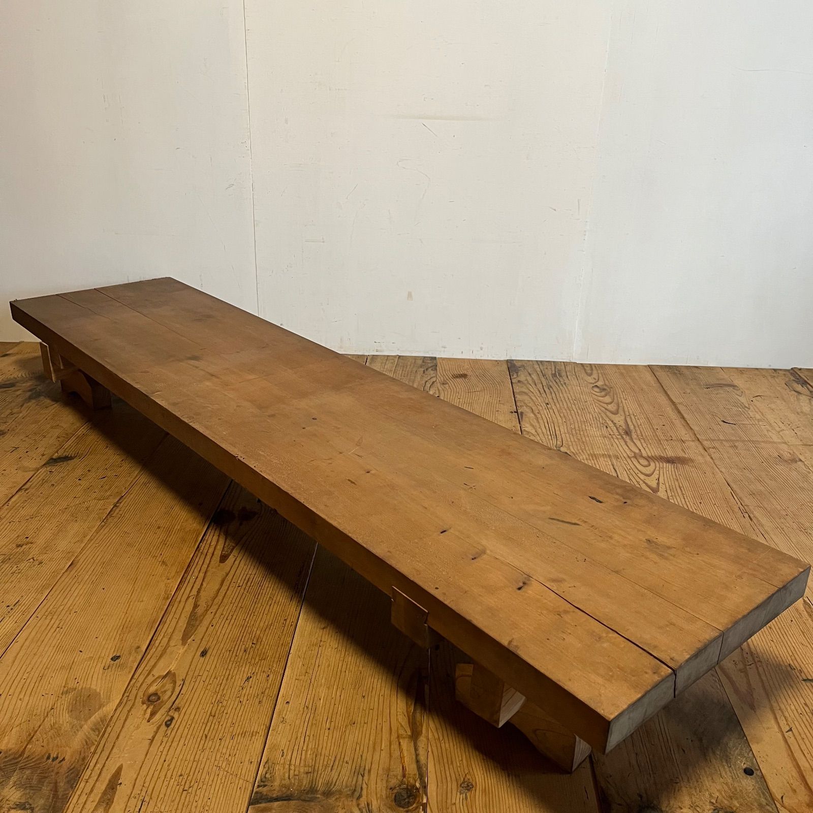 アンティーク 裁ち台 飾り台 展示台 ベンチ 無垢材 古家具 古道具 y459