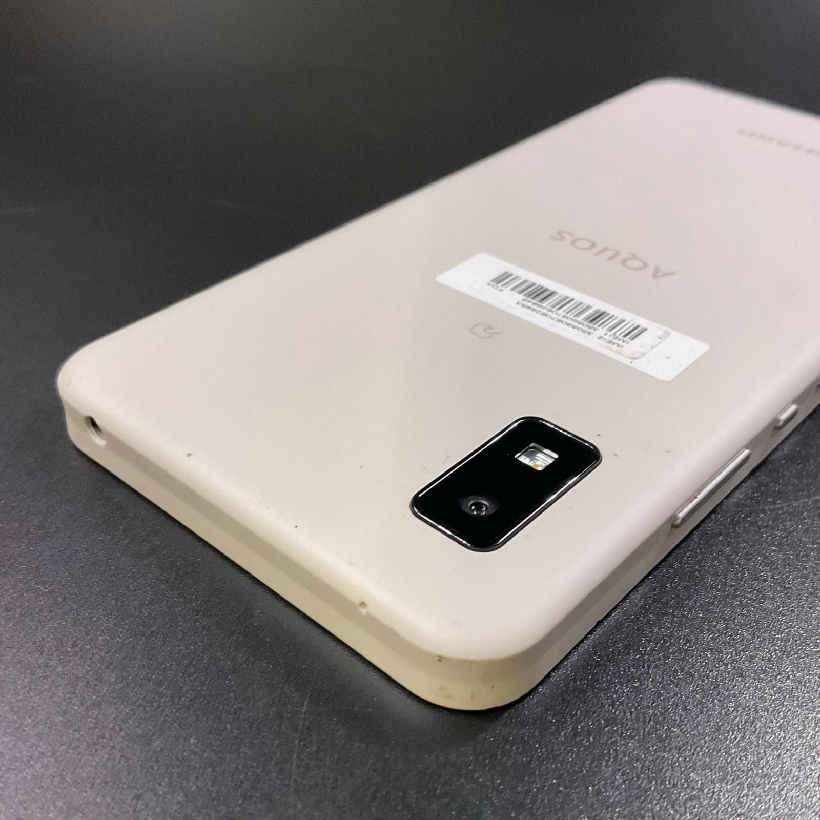 SHARP AQUOS wish 64GB アイボリー SIMフリー SH-M20 白ロム 動作確認