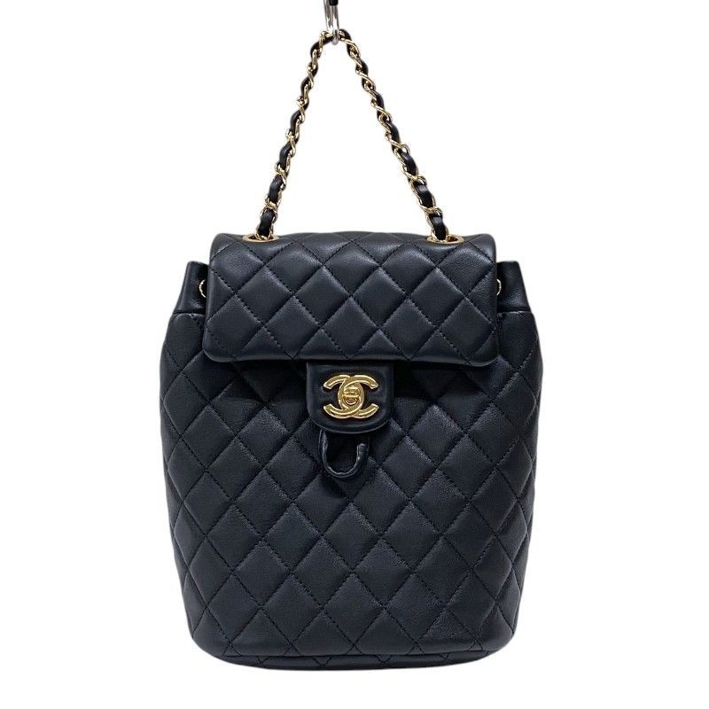 シャネル CHANEL マトラッセ バックパック A91121 ブラック ゴールド