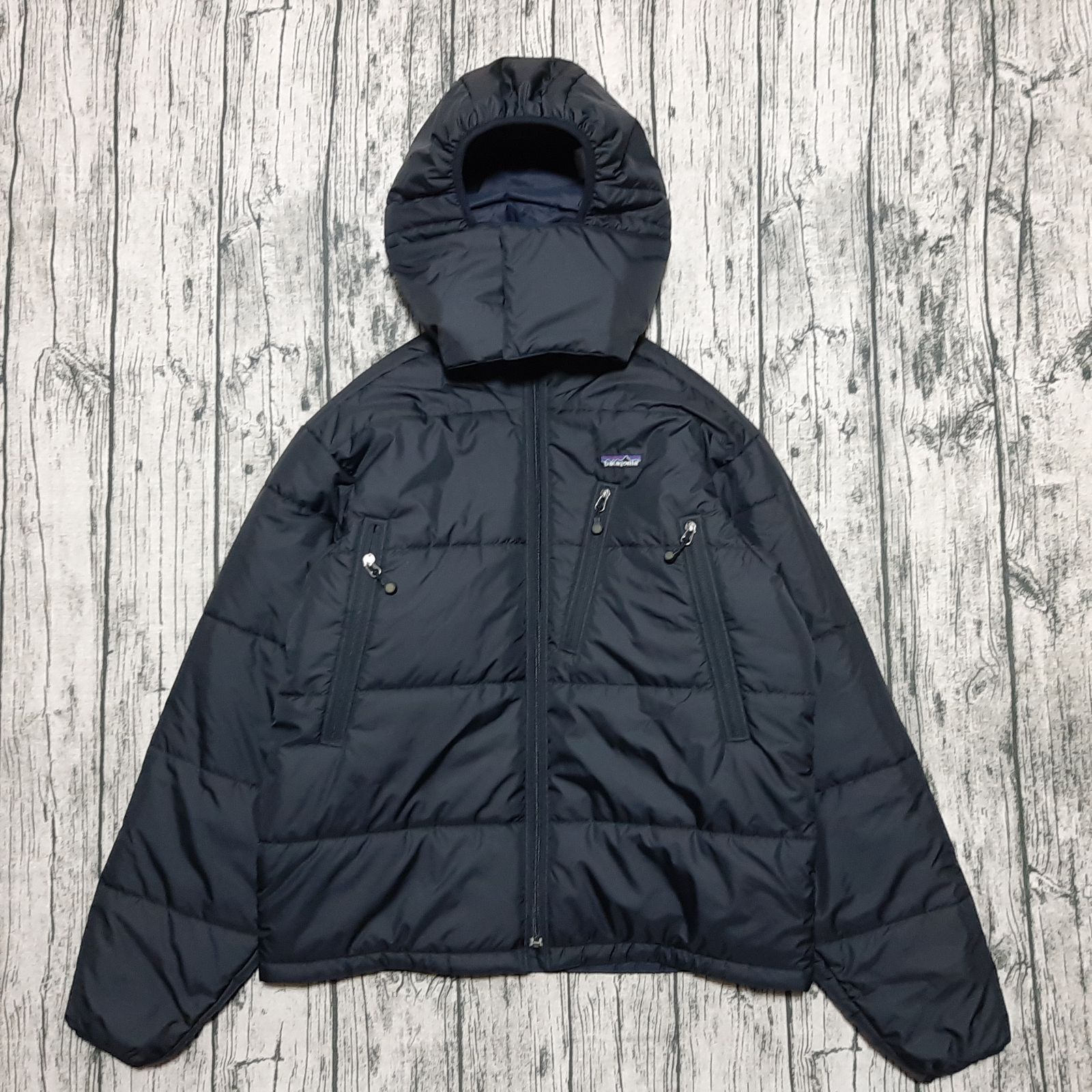 size M】patagonia Puff Jacket Black Navy 2004 パタゴニア パフ