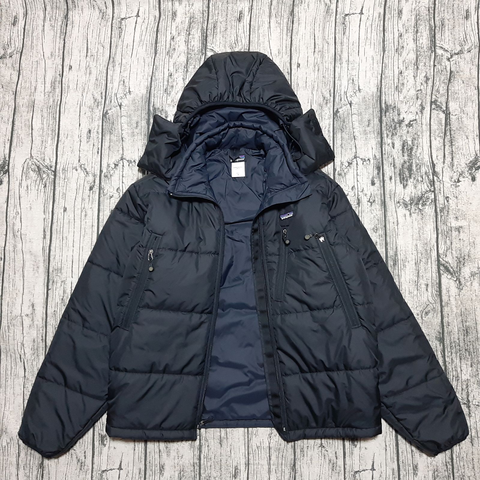 size M】patagonia Puff Jacket Black Navy 2004 パタゴニア パフ