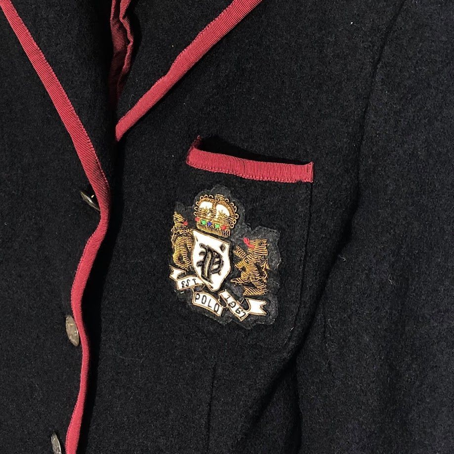 Polo Ralph Lauren ポロラルフローレン チャイナ 刺繍ジャケット POLO RALPH LAUREN ポロラルフローレン ジャケット 金ボタン ワッペン