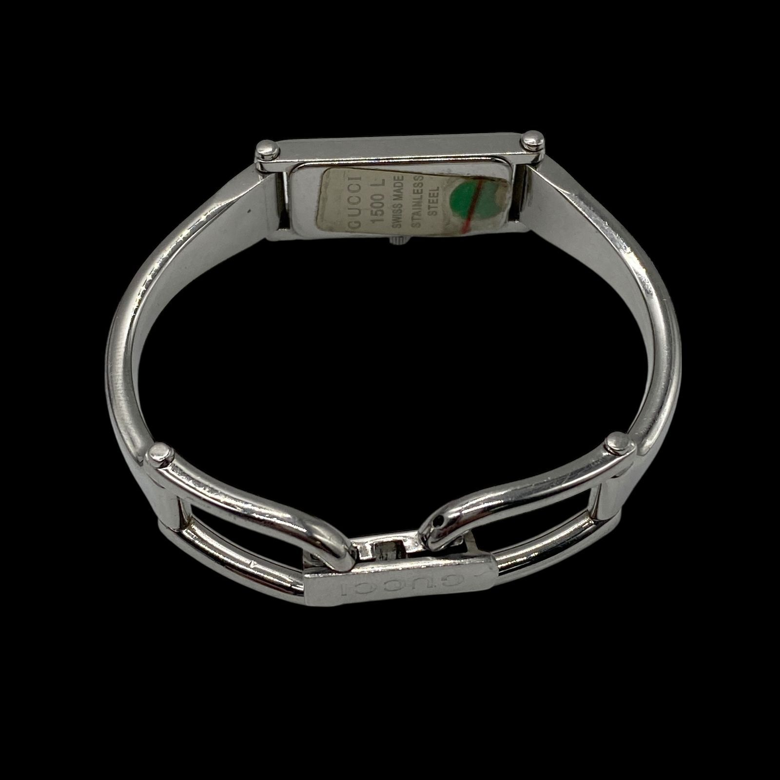 新品電池 稼働品 GUCCI グッチ 1500L ピンクシェル文字盤 ブレス