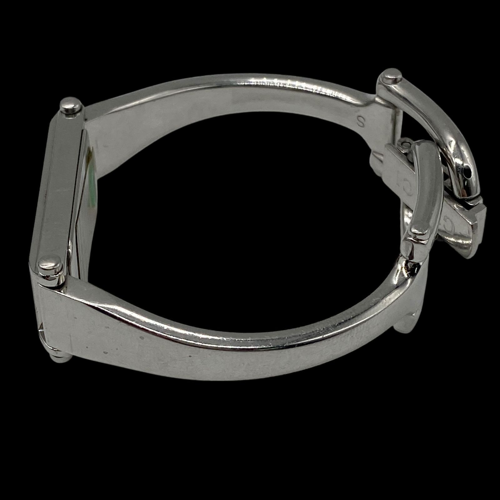 新品電池 稼働品 GUCCI グッチ 1500L ピンクシェル文字盤 ブレス