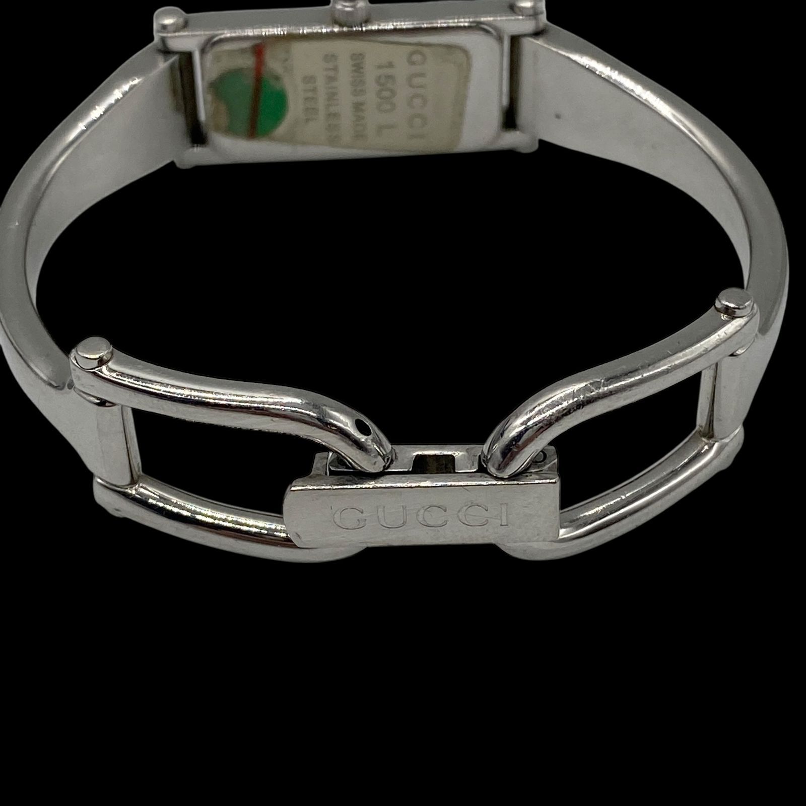 新品電池 稼働品 GUCCI グッチ 1500L ピンクシェル文字盤 ブレス